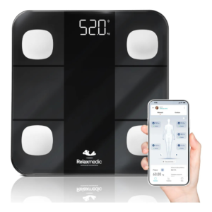 Balança Digital Corporal Bioimpedância Aplicativo Bluetooth Relaxmedic